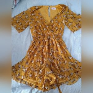 Showpo yellow floral romper